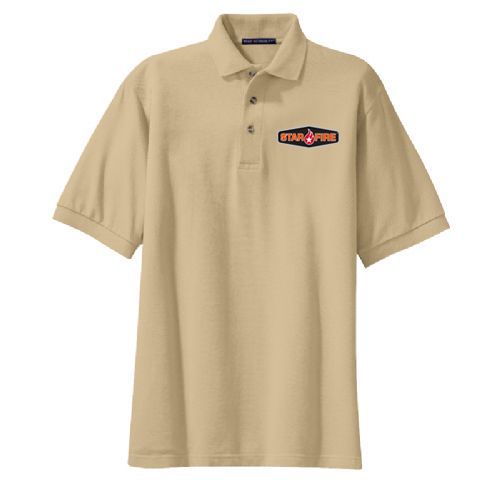 Men's Cotton Pique Polo - Stone