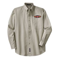 Men's Long Sleeve Twill Shirt - Stone